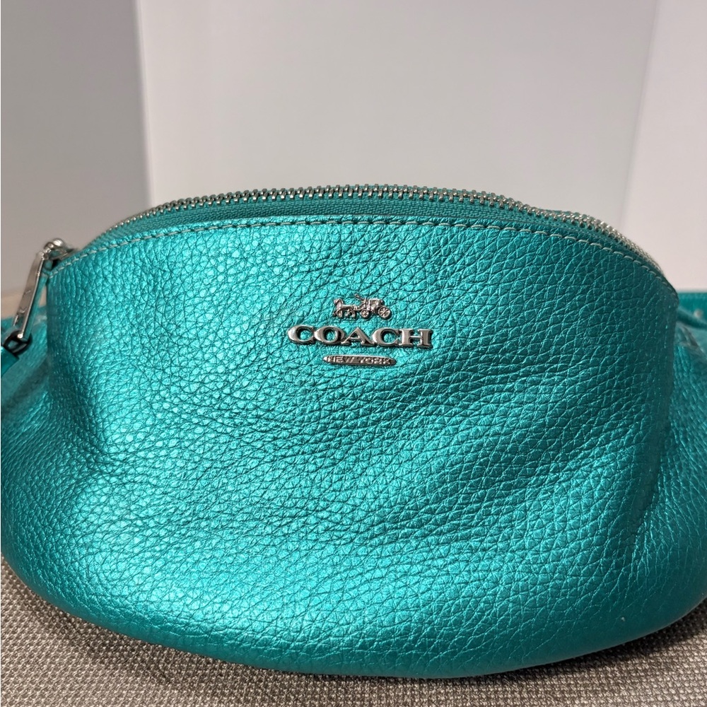 Coach Metallic Teal Fanny Bag